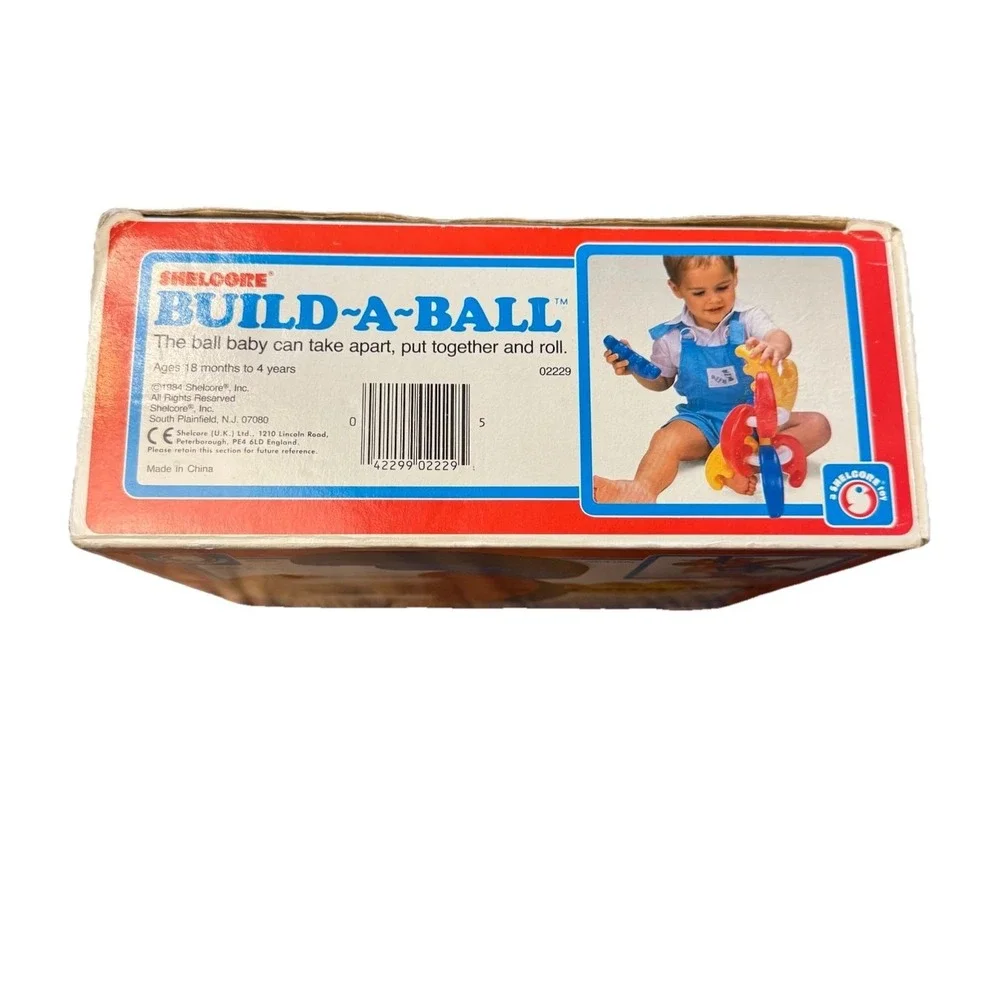 Vintage Toys Build-A-Ball Baby Colorful Infant Toy - With Box -‎ Complete